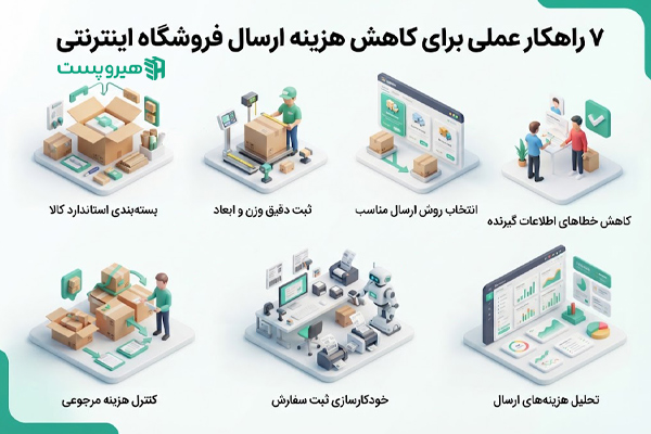 ۷ راهکار عملی برای کاهش هزینه ارسال فروشگاه اینترنتی